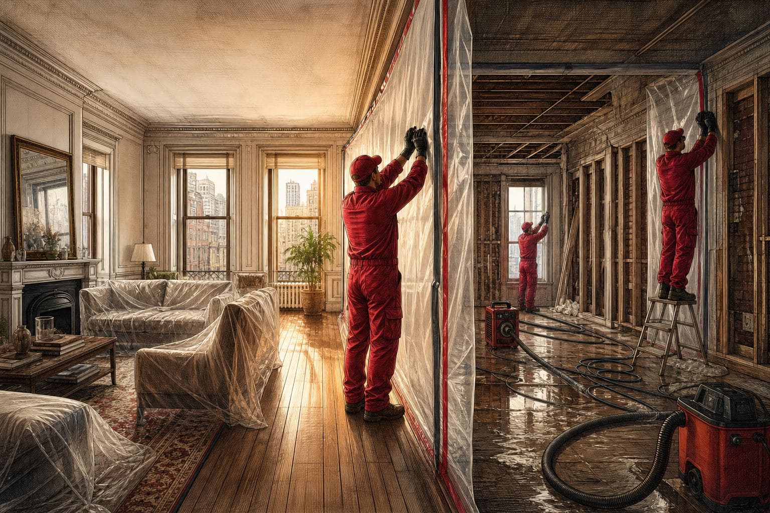 Basement flood cleanup